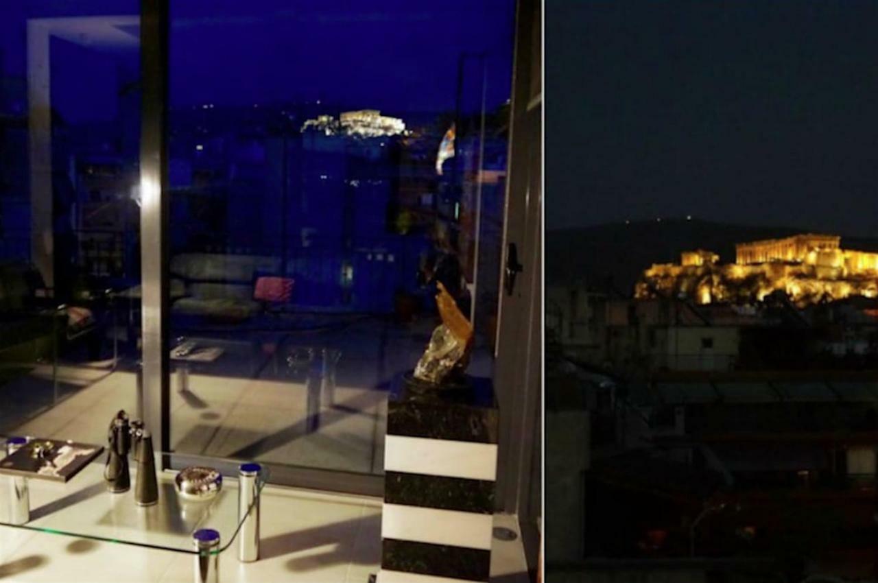 Appartamento Stylish Penthouse With Acropolis And 360 View Atene Esterno foto